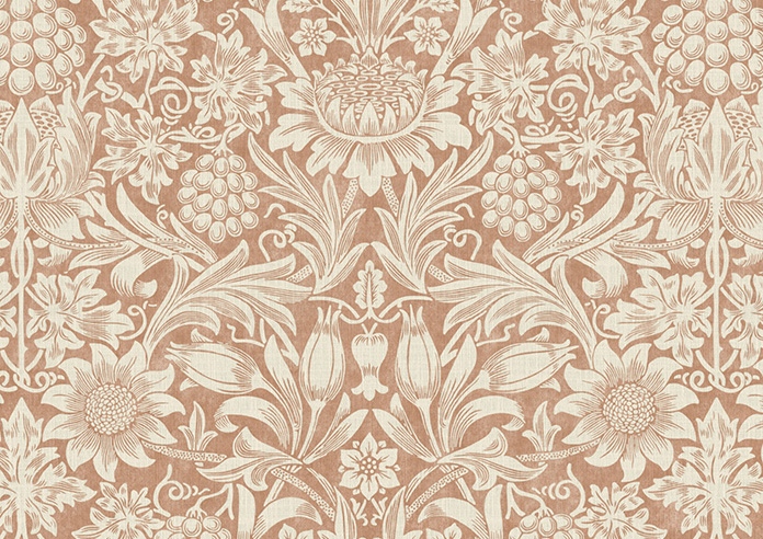 William Morris At Home Sunflower, Madder - Twist&Fit Roman Blind - Image 8